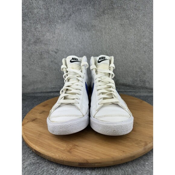 Nike Boys Blazer Mid Next Nature FD0690-100  White Street Leather Sneakers 5.5Y - Picture 2 of 8